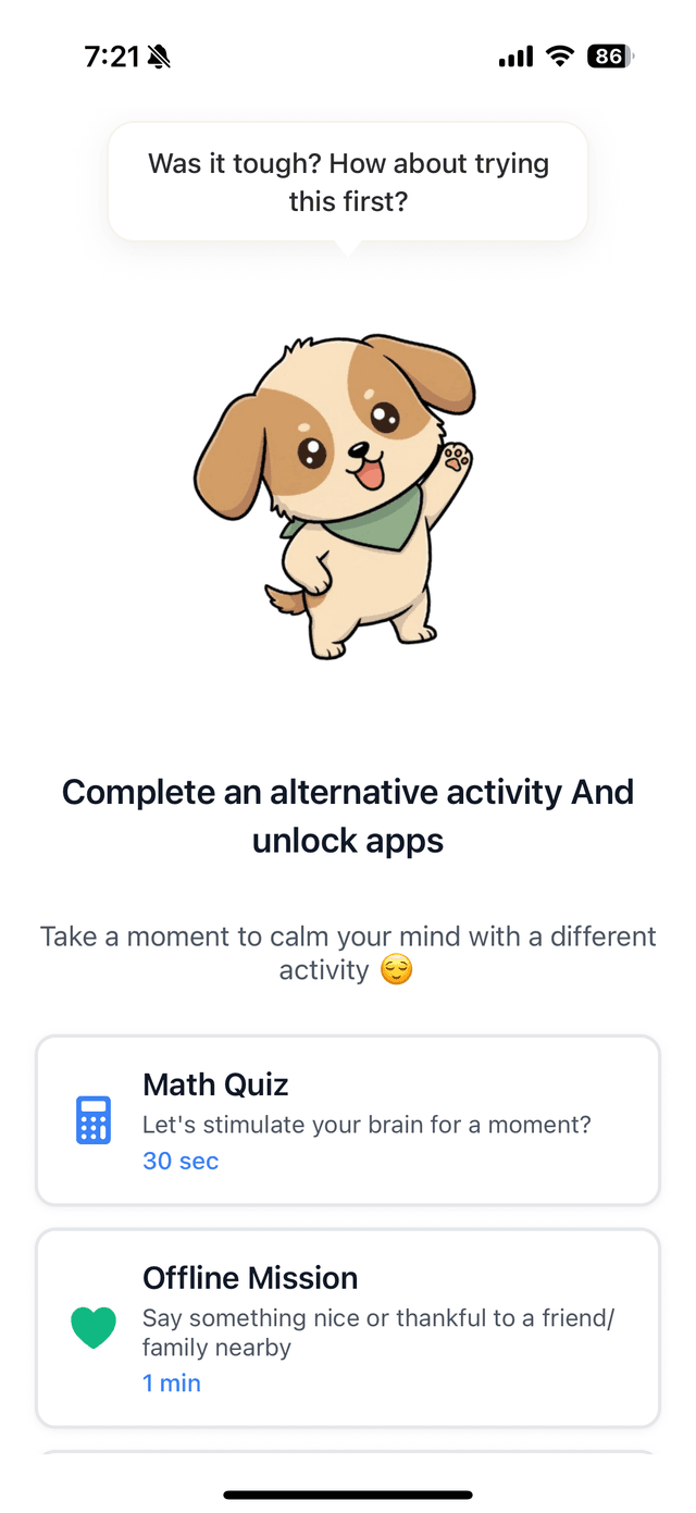 Alternative activities